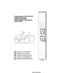 GGP Italy 92 Lawn Tractor 71505034/4 Operator's Manual