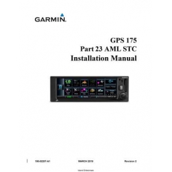 Garmin GPS 175 Part 23 AML STC Installation Manual 190-02207-A1
