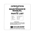 Taylor-Dunn GT3-70, GT3-71 Operation and Maintenance with Parts List MG-370-06