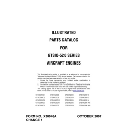 Continental GTSIO-520 Series Aircraft Engines Illustrated Parts Catalog X30046A