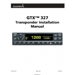 Garmin GTX 327 Transponder Installation Manual 190-00187-02_v08