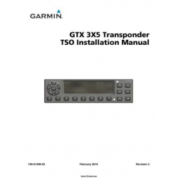 Garmin GTX 3X5 Transponder TSO Installation Manual 190-01499-02_v16
