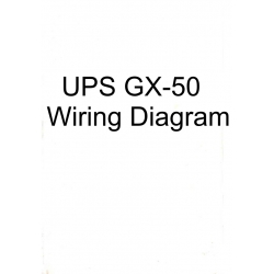 UPS GX-50 Wiring Diagrams Installation Manual