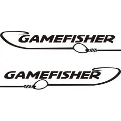Gamefisher Hook Boat Sticker/Decal Vinyl Graphic 12" wide by 2.2" high