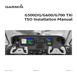 Garmin G500 (H)/G600/G700 TXi TSO Installation Manual 190-01717-00