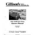 Gillison's GVF 10,000 Sonic Spray GTS 11125 Owners Manual