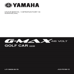 Yamaha G-MAX 48 Volt G22E Owner's Manual LIT-19626-00-79