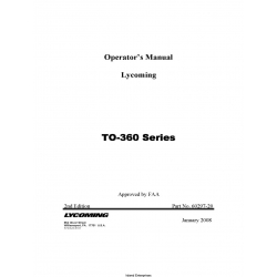 Lycoming TO-360 Series Operation Manual 60297-20 2008