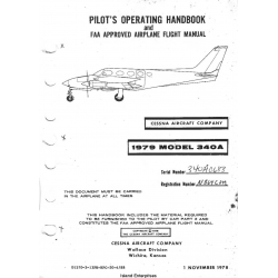 Cessna Model 340A Pilot's Operating Handbook