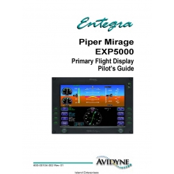 Avidyne Piper Mirage EXP5000 Primary Flight Display Pilot's Guide 600-00104-002