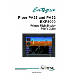Avidyne Piper PA28, PA32, EXP5000 Primary Flight Display Pilot's Guide 600-00143-000