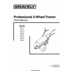 Gravely Professional 2-Wheel Tractor 985114 thru 985313 Parts Manual 2003