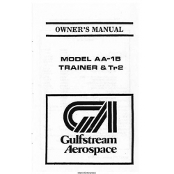 Gulfstream AA-1B Trainer & Tr2 Owner's Manual 1979 AA1B-137-3