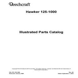 Beechcraft Hawker 125-1000 Illustrated Parts Catalog IPC-125-1000