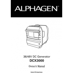 Honda Alphagen DCX3000 36/48V DC Generator Owner's Manual 2004