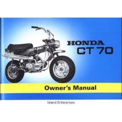 Honda CT70 Trail Motorcycle Owners Manual 1970