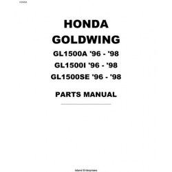 Honda Goldwing GL1500A, GL1500I and GL1500SE Motorcycles Parts Manual 1996 - 1998