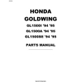 Honda Goldwing GL1500I, GL1500A and GL1500SE Motorcycles Parts Manual 1994 1995