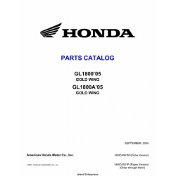 Honda Goldwing GL1800 and GL1800A Motorcycles Parts Catalog 2004 2005