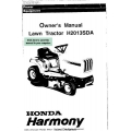 Honda Harmony H2013SDA Lawn Tractor Owner's Manual 1995