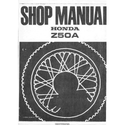 Honda Z50A, Z50K2, Z50AK2, Z50AKA3, Z50AK4, Z50AK5 Motorcycles Shop Manual 1974