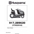 Husqvarna YTH22V42 Tractors, Riding Mowers 917.289620 Owner's Manual