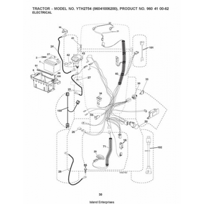 Husqvarna YTH2754 (96041006200) Tractor Repair Parts Manual