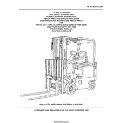 Hyster E40XL-MIL, NSN 3930-01-223-8437 Forklift TM 10-3930-655-24P Unit & Maintenance Repair Parts 1993