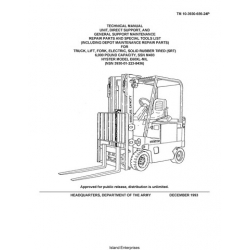 Hyster E60XL-MIL, NSN 3930-01-223-8436 Forklift TM 10-3930-656-24P Unit & Maintenance Repair Parts 1993