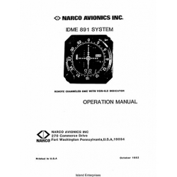 Narco IDME 891 System Operation Manual 1983
