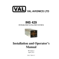Val INS 429 Integrated Navigation System Installation Manual and Operator's Manual PN 172010-3