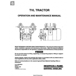 Ingersoll-Rand TVL Tractor MHD56034 Operation and Maintenance Manual 1990