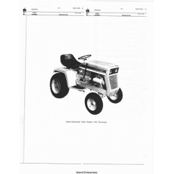 International Cub Cadet 106 Tractor Parts Manual