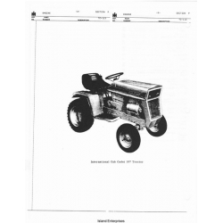 International Cub Cadet 107 Tractor Parts Manual