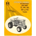 International Cub Cadet 72, 104, 105, 124 & 125 Tractors Operator's Manual
