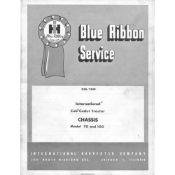 International Cub Cadet Chassis 70 and 100 Tractors GSS-1349 Service Manual