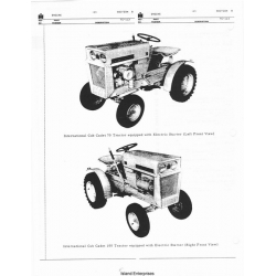 International Engine K181 Series 8 HP 70 and 100 Tractors Parts Catalog