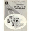 North American Aviation QA-36A and QA-42A InternationalSnow Throwers Setting Up Instructions Operator's Manual