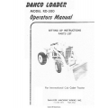 International RD-300 Danco Loader Setting Up Instructions Operator's Manual