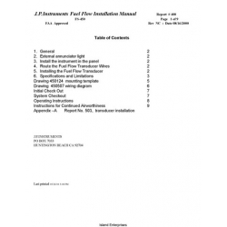 J.P Instruments FS-450 Fuel Flow Installation Manual 2000