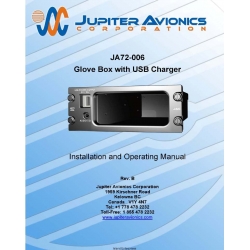 Jupiter Avionics JA72-006 Glove Box USB Charger Installation and Operating Manual