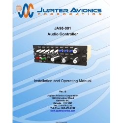 Jupiter Avionics JA95-001 Audio   Controller Installation and Operating Manual
