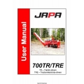 JAPA 700TR/TRE Tractor Driven & Tractor Electricity Driven User Manual 2010