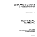 John Deere 220A Walk-Behind Greensmower Technical Manual TM1680