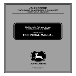 John Deere Lightweight Fairway Mower 3225C, 3235C and 3245C Technical Manual TM2105