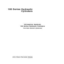 John Deere 100 Series Hydraulic Cylinders Technical Manual TM-H100A