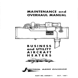 Janitrol 1981 Aircraft Heaters Maintenance and Overhaul Manual 24E25-1