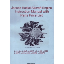 Jacobs L-4 225 H.P Radial Aircraft Engine Instruction Manual and Parts List