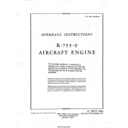 Jacobs R-755-9 Aircraft Engine Overhaul Instructions 1942 - 1944