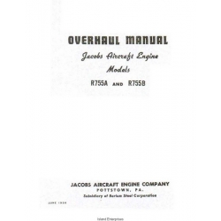 Jacobs R755A and R755B Aircraft Engine Overhaul Manual 1956